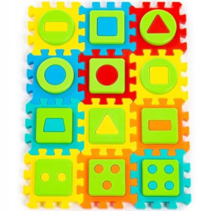 Puzzle edukacyjne 24el. plastikowe sorter kształty