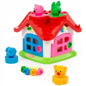 Domek dydaktyczny w pudełku sorter kształtów