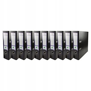Segregator dźwigniowy A4 EKOBOX 80mm CZARNY 10szt.