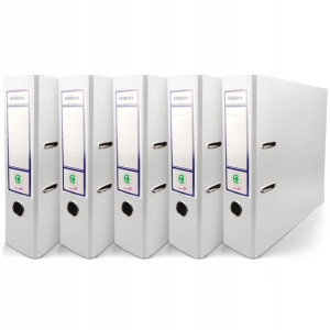 Segregator dźwigniowy A4 PP EKOBOX 80mm BIAŁY 5szt