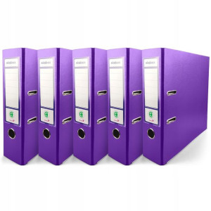 Segregator dźwigniowy A4 EKOBOX 80mm FIOLET 5szt.