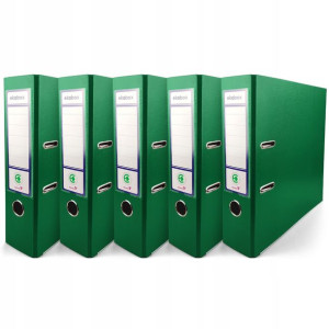 Segregator dźwigniowy A4 EKOBOX 80mm ZIELONY 5szt.