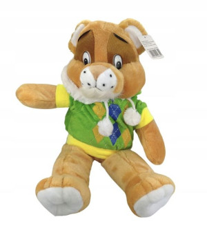 Maskotka kolorowe safari Lew w ubranku 30 cm