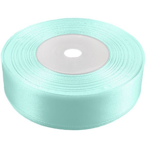 Tasiemka wstążka 25 mm satynowa miętowa 32mb