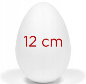 Jajko jajka styropianowe białe 12 cm