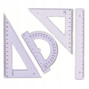 Zestaw kreślarski geometryczny linijka 16cm PRATEL