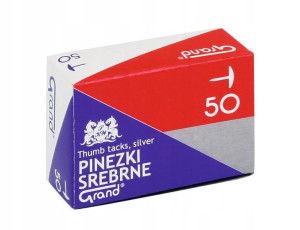 Pinezki GRAND srebrne 50 szt. galwanizowane