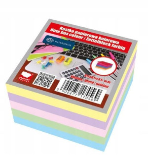 Kostka papierowa biurowa kolor 8.5x8.5 nieklejona