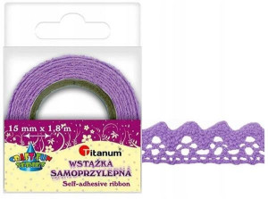 Fabric Tape Koronka ozdobna lawendowa D12-8