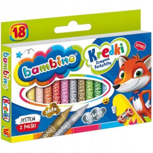 Kredki świecowe BAMBINO 18 kolorów