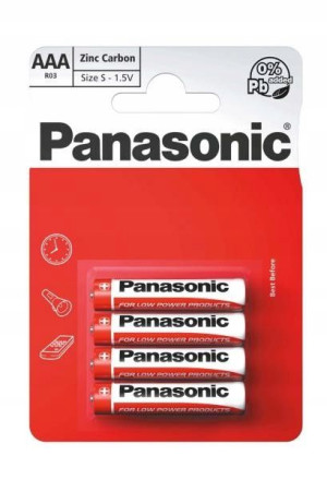 Baterie PANASONIC AAA R3 4 szt. 1.5V