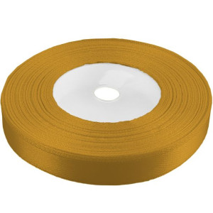 Tasiemka wstążka 12 mm satynowa złota 32mb