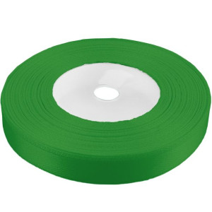 Tasiemka wstążka 12 mm satynowa mocna zielona 32mb