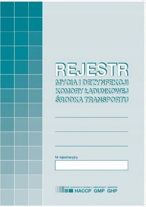 Rejestr mycia i dezynfekcji samochodu A5 H91-3