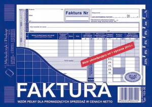 Faktura pełna netto A5 pozioma 103-3E