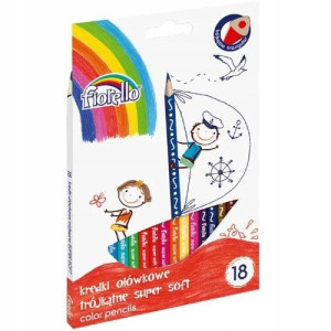 Kredki GRAND Super Soft 18kolorów trójkątne