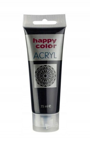 Farba akrylowa 75ml czarna Happy Color