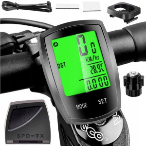 LICZNIK ROWEROWY Bezprzewodowy WYŚWIETLACZ LCD