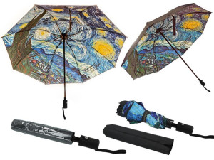 Parasol automatyczny składany van Gogh Gwiaździsta Noc (pod spodem) CARMANI