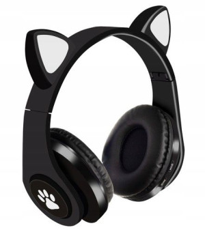 Słuchawki Dla Dzieci Bluetooth Led Rgb Kocie Uszy