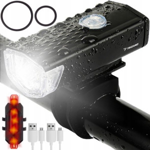 Lampka na Rower Rowerowa LED USB Przód Tył Zestaw
