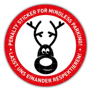 Penalty sticker for mindless parking EN_DE fi 90mm na sztuki