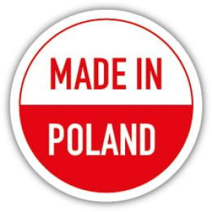 MADE IN POLAND, naklejki fi20mm
