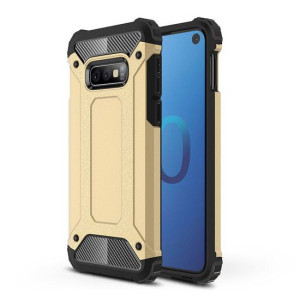 Hybrid Armor pancerne hybrydowe etui pokrowiec Samsung Galaxy S10e złoty