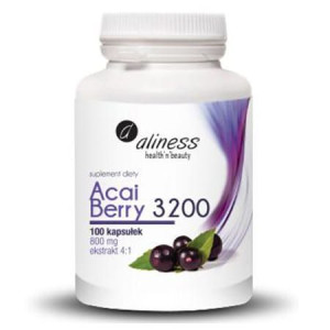 Aliness Acai Berry 3200 Jagody Acai Z Acerolą I Chromem 100 Kapsułek