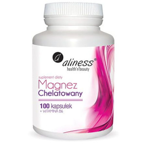 Aliness Magnez Chelatowany + Witamina B6 100 Kapsułek