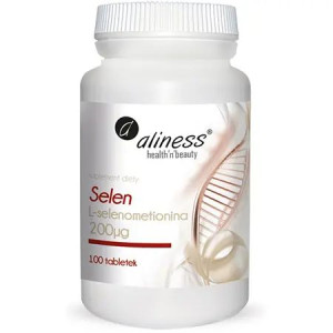 Aliness Selen L-selenometionina 200mcg 100 Tabletek