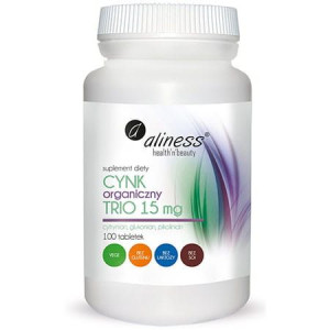 Aliness Cynk Organiczny Trio 15mg 100 Tabletek Vege