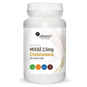 Aliness Miedź Chelatowana 2,5mg 100 Tabletek Vege
