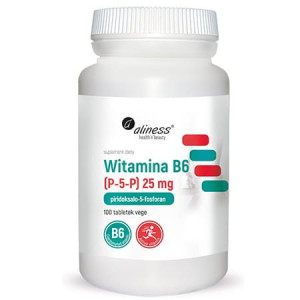 Aliness Witamina B6 P-5-p 25mg 100 Tabletek Vege