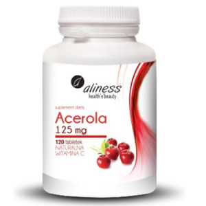 Aliness Acerola 125mg Naturalna Witamina C 120 Tabletek