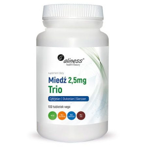 Aliness Miedź Trio 2,5mg 100 Tabletek Vege