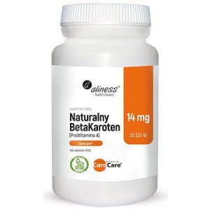 Aliness Naturalny Betakaroten 14mg Prowitamina A 100 Tabletek Vege