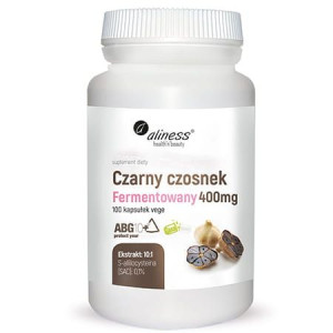 Aliness Czarny Czosnek Fermentowany 400mg 100 Kapsułek Vege