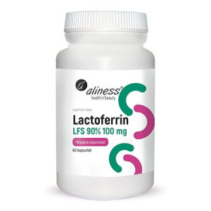 Aliness Lactoferrin Lfs 90% Laktoferyna 100mg 60 Kapsułek