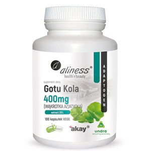 Aliness Gotu Kola Wąkrotka Azjatycka 400mg 100 Kapsułek Vege