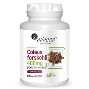 Aliness Coleus Forskohlii Forskolina Pokrzywa Indyjska 400mg 100 Kapsułek