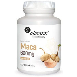 Aliness Maca Ekstrakt 10:1 600 Mg 100 Tabletek Vege