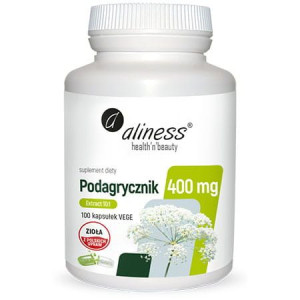 Aliness Podagrycznik Ekstrakt 10:1 400mg 100 Kapsułek Vege