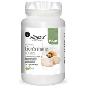 Aliness Fungi Lion's Mane Soplówka Jeżowata 400mg 90 Kapsułek Vege