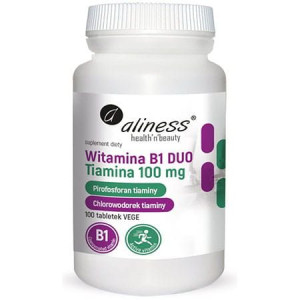 Aliness Witamina B1 Tiamina Duo 100mg 100 Tabletek Vege