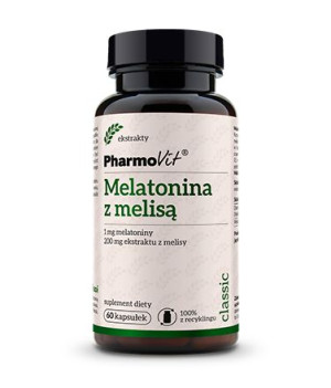 Pharmovit Melatonina Z Melisą 1mg + 200mg 60 Kaps