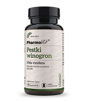 Pharmovit Pestki Winogron Stand. 95% 90 Kaps