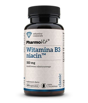 Pharmovit Witamina B3 Niacin 500mg 60 Kaps