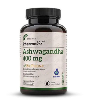 Pharmovit Ashwagandha 400mg + Bioperine 120 Kaps.