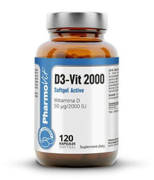 Pharmovit Witamina D3-vit 2000 Iu Softgele Active 120 Kapsułek